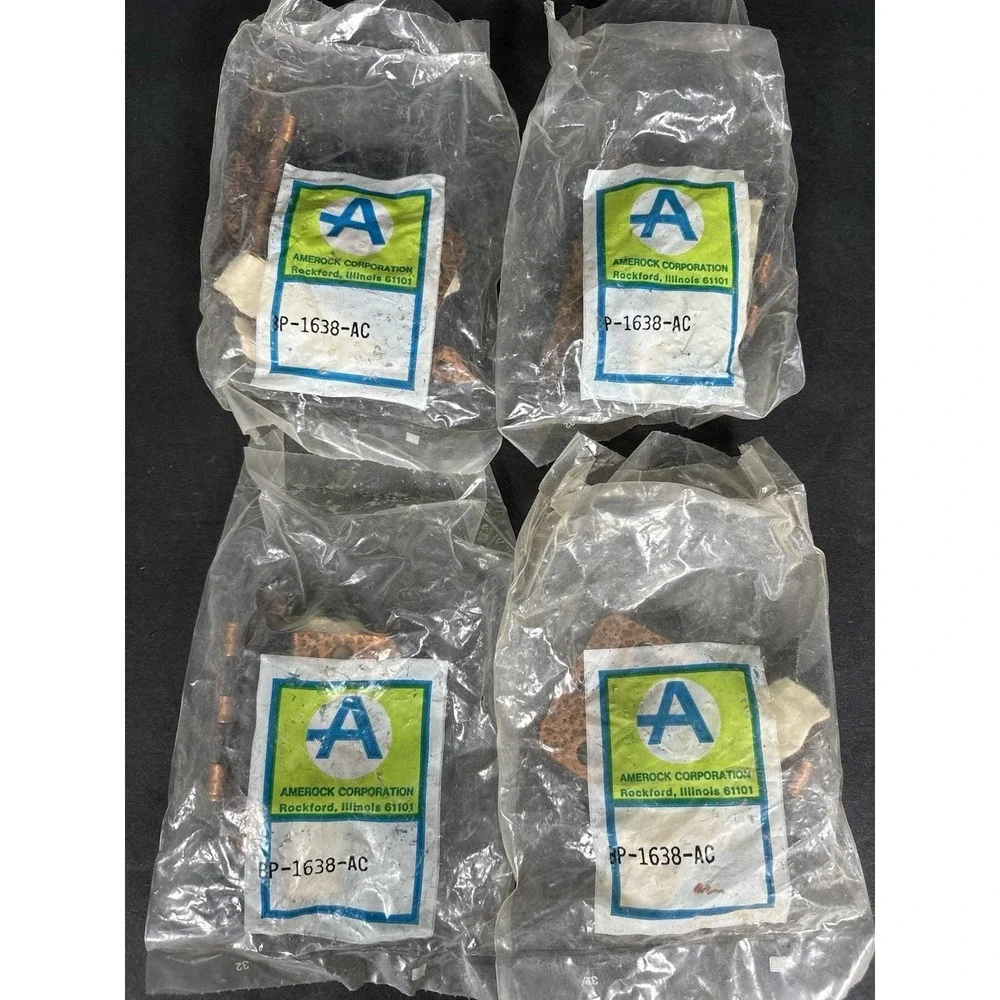 NOS Lot of 4 Amerock BP-1638-AC Flush Non-Self Closing Cabinet Hinges Copper
